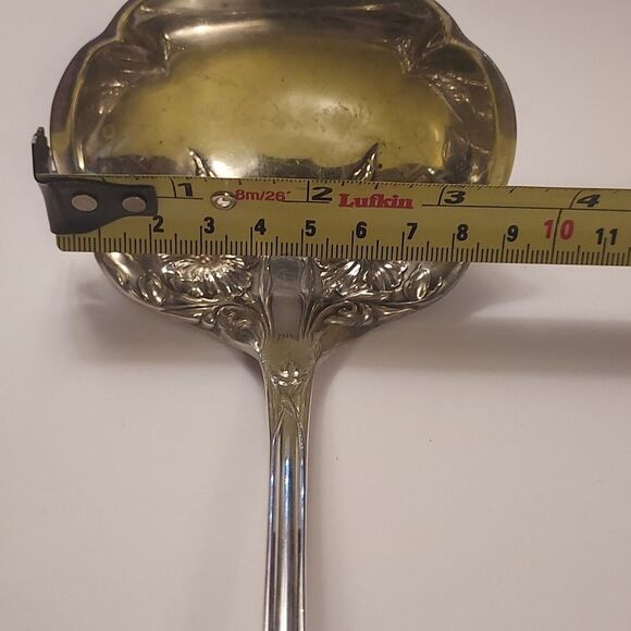 Wm. A Roger's Antique Soup Punch Silverplate Ladle Grenoble Pattern 10 inches - Picture 10 of 11